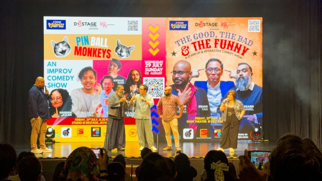 From left: Papi Zak, Prakash Daniel, Brian Tan, Keren Bala Devan and Joanne Kam talking about The Good, The Bad and The Funny.