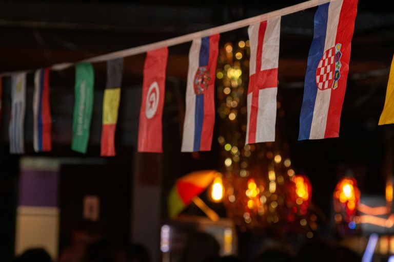 Flags of teams that participated in the 2026 Fifa World Cup.