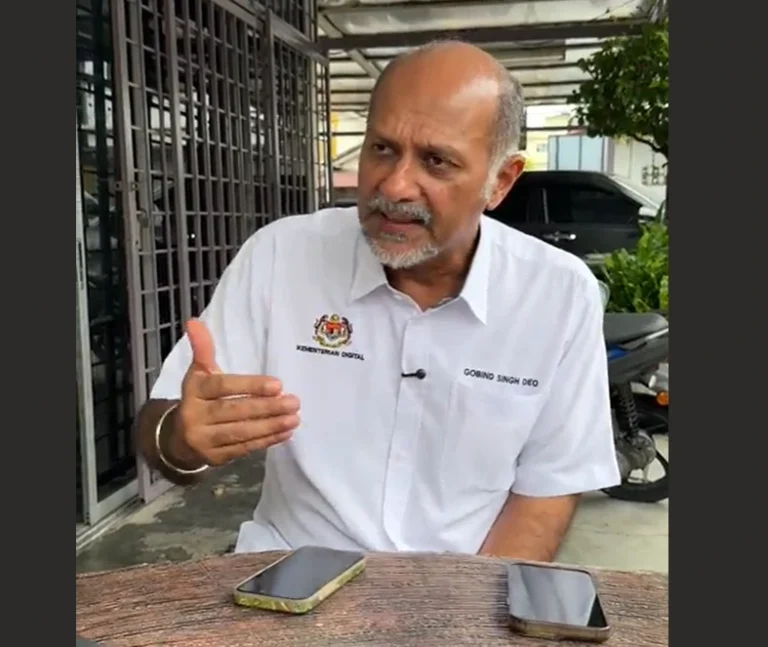 Gobind Singh Deo speaking to reporters on July 20, 2026.