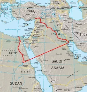A map of Greater Israel.