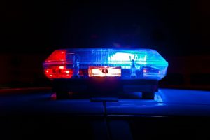 Siren on a police car.