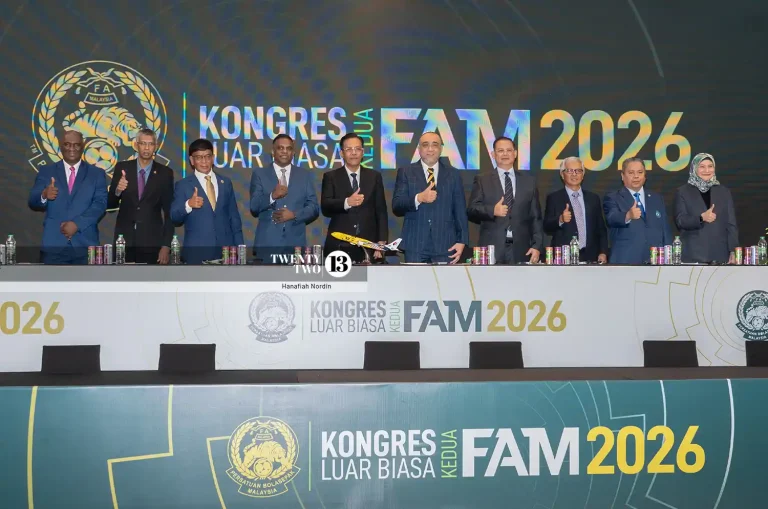 FAM's new exco pose for a group photograph.