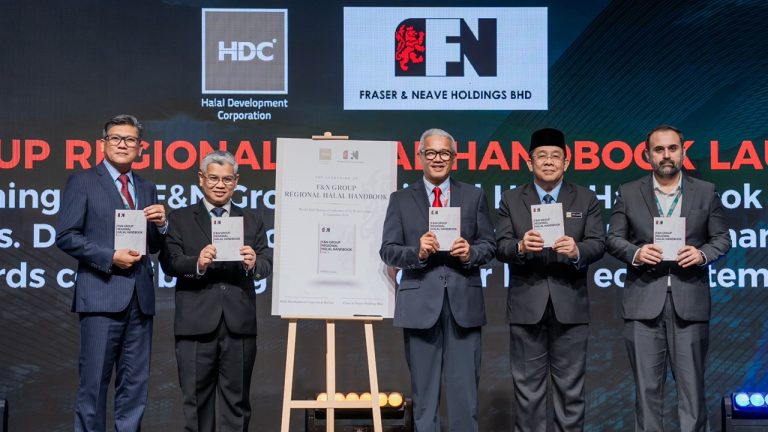 Senior F&N Holdings Bhd representatives at the launch of its Halal Handbook on Sept 28, 2026.