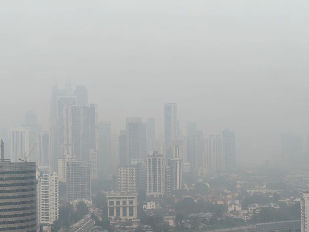 Worsening haze condition in Kuala Lumpur, Malaysia in October 2026.